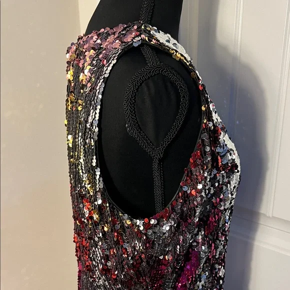 Badgley Mischka Sparkling Sequin Mini Dress - Picture 6 of 9